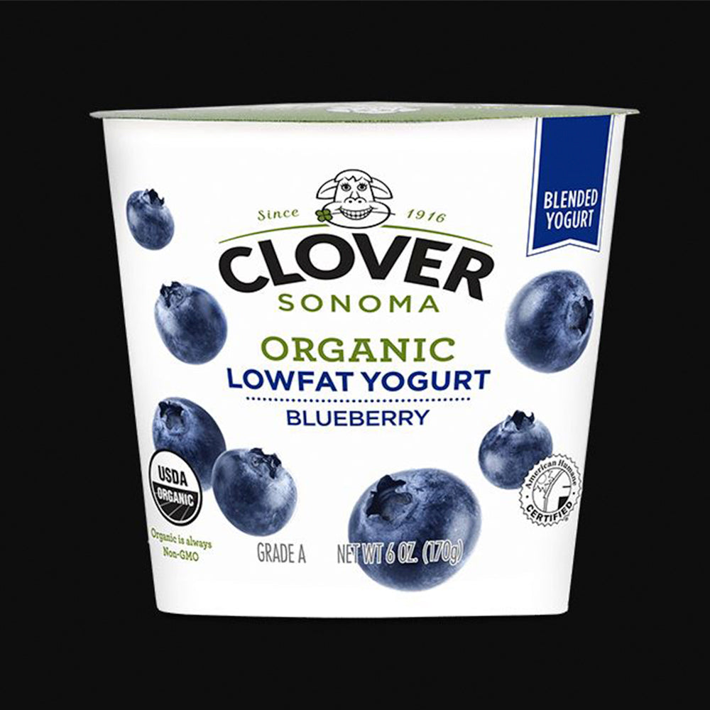 Organic Blueberry Low-Fat Yogurt, 6 oz, 12 count