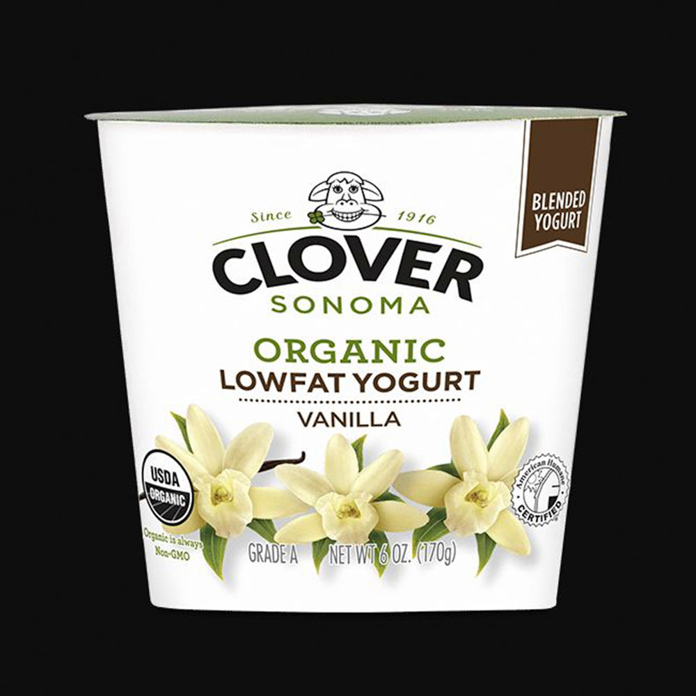 Organic Vanilla Bean Low-Fat Yogurt, 6 oz, 12 count