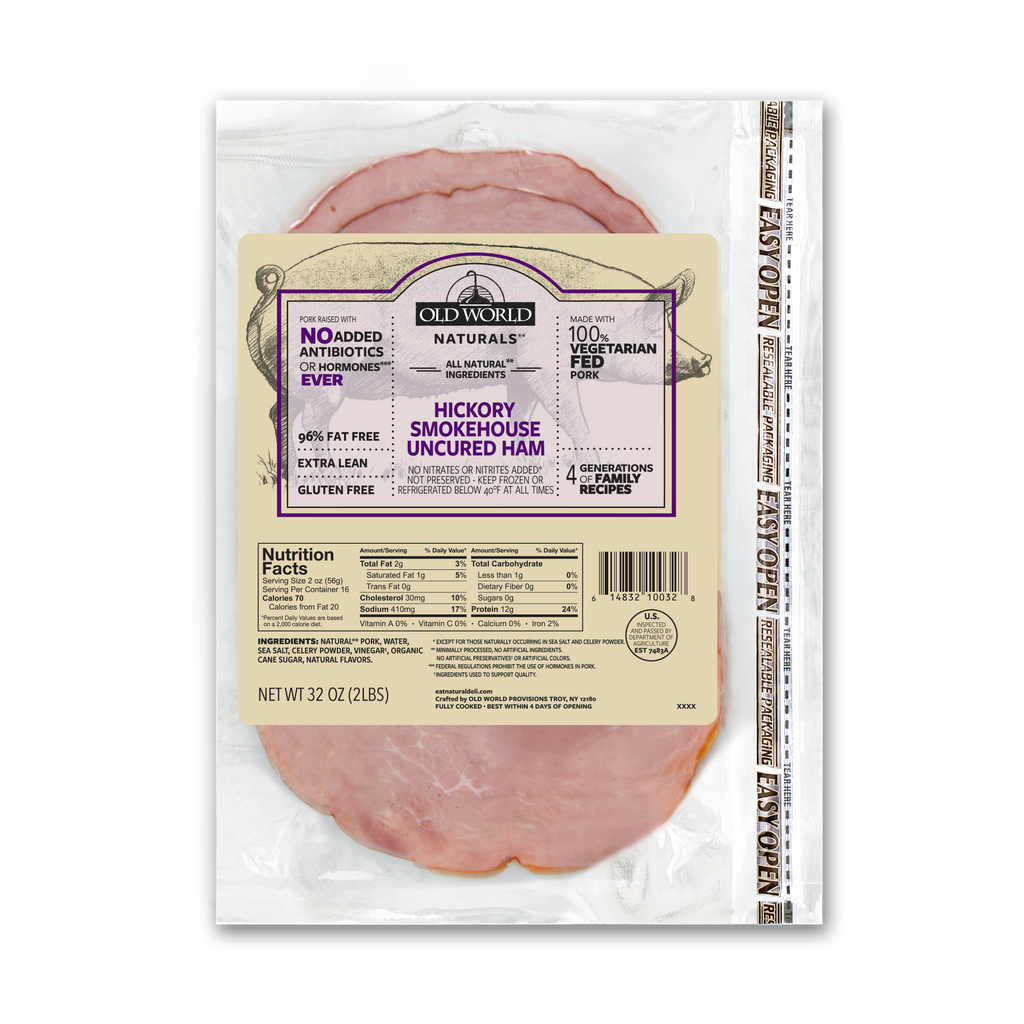 Antibiotic-Free Hickory Smokehouse Uncured Ham, 8 lbs
