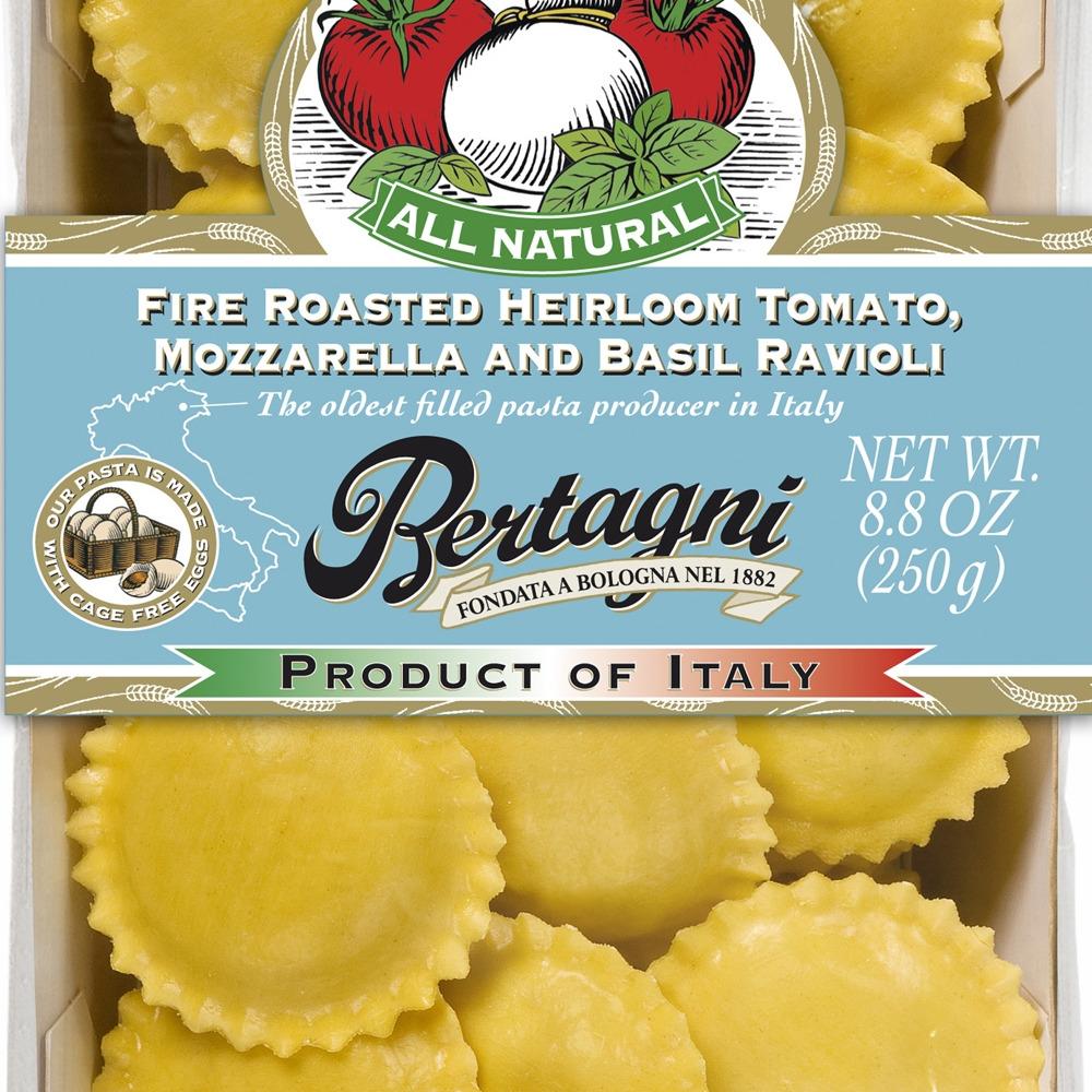 Mozzarella, Tomato, and Basil Ravioli, Frozen, 6/8.8 oz
