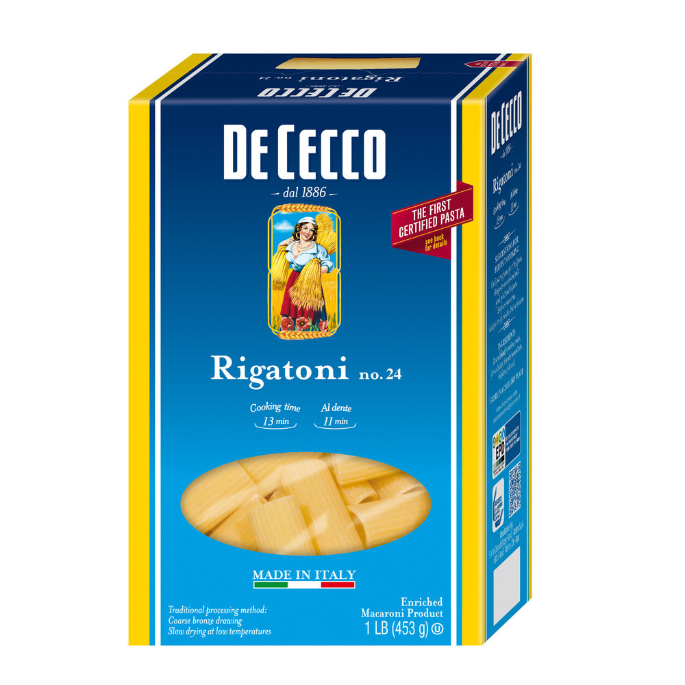 Rigatoni Pasta, 1 lb, 12 count