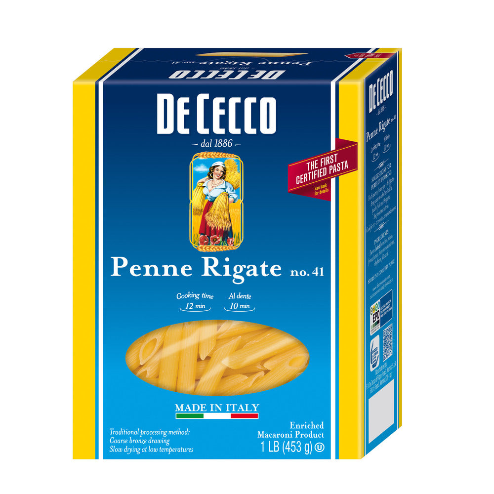 Penne Rigate Pasta , 1 lb, 12 count