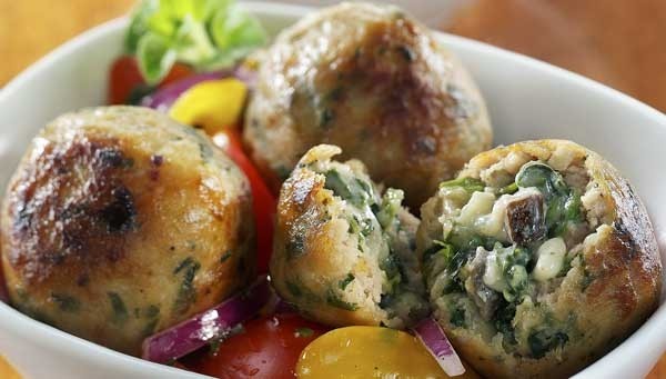 Fontina Stuffed Chicken Meatballs With Prosciutto, Red Pepper And Spinach, 3 lb, 3 count