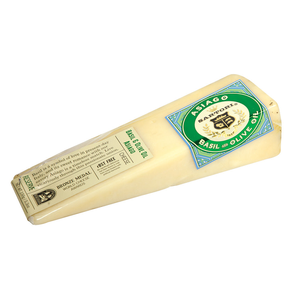 Basil And Olive Oil Asiago Cheese, 5.3 oz, 12 count