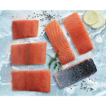 Norwegian Salmon, 8 oz Portions, Frozen, 10 lb